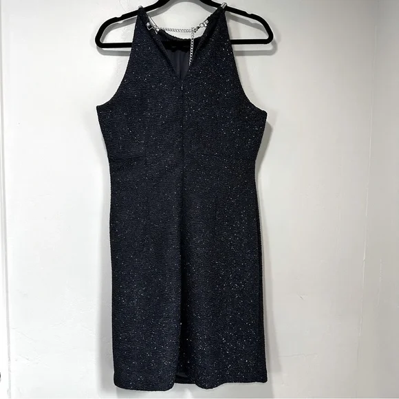 Eliza J Fukuro Textured Glitter Sheath Dress, women’s size 12 - Picture 3 of 10